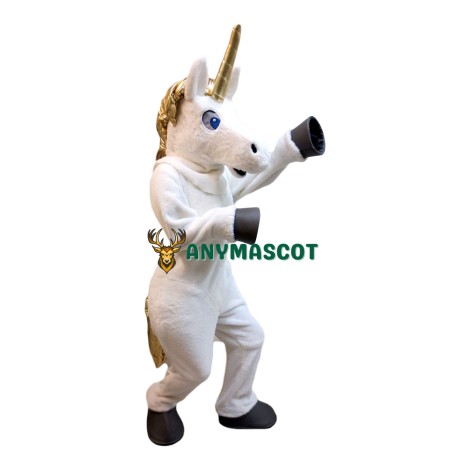 Superb White Unicorn Mascot Costume