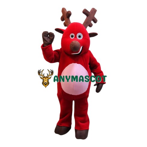 Lovely Red Deer Mascot Costume