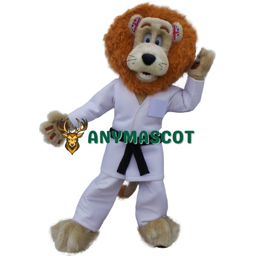 Judo Lion Mascot Costume