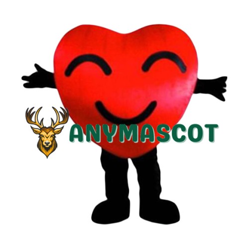 Smile Red Heart In Love Mascot Costume