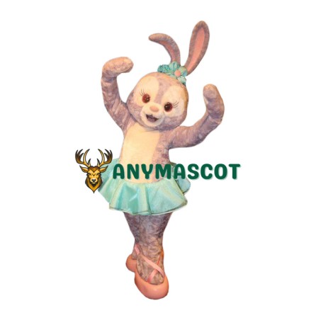 Dancing Grey Rabbit Mascot Costume