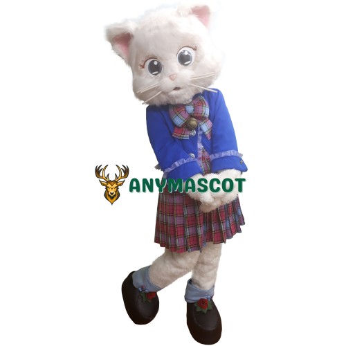Beautiful White Cat Mascot Costume