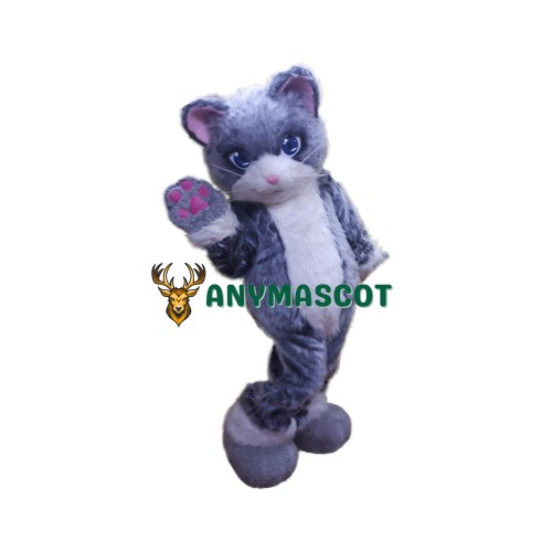 Superb Lovely Grey & White Cat Mascot Costume