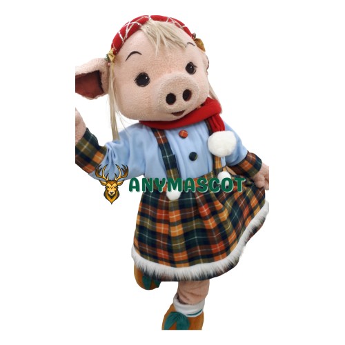 Beautiful Miss Pig Mascot Costume