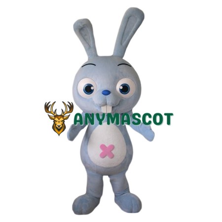 Affordable Blue Cute Rabbit Mascot Costume