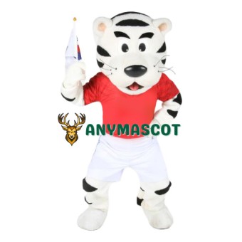 Sport White Tiger Mascot Costume