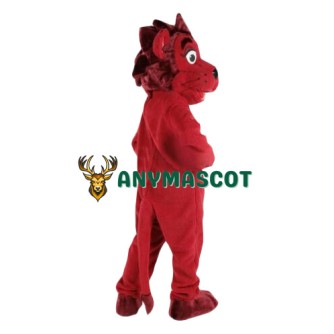 Lovable Red Lion Mascot Costume