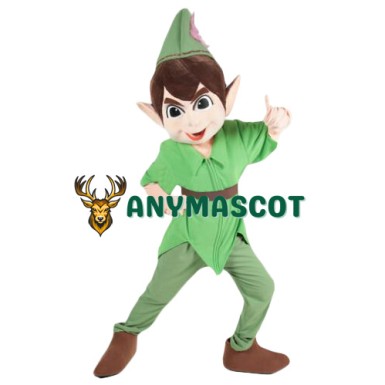 Friendly Green Elf Mascot Costume