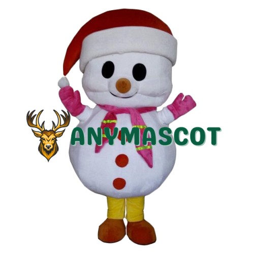 Friendly Lightweight Christmas Snowman Mascot Costume