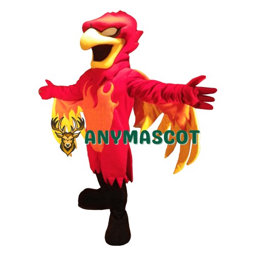Superb Red Phoenix Mascot Costume