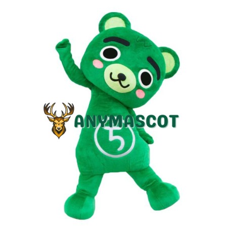 Lovely Green Bear Mascot Costume