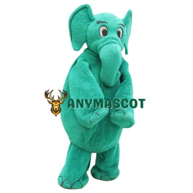 Green Elephant Mascot Costume