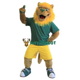Yellow Maned Lion Mascot Costume