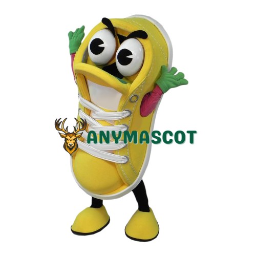 Superb Yellow Shoe Mascot Costume