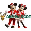 Christmas Mickey & Minnie Mouse Mascot Costume