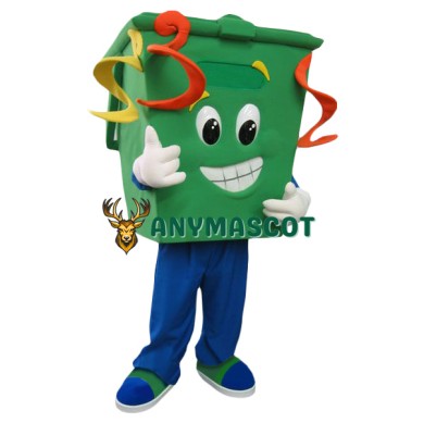 Green Trash Can Mascot Costume