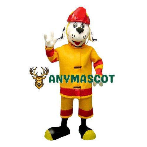 Friendly Lightweight Fire Dog Mascot Costume
