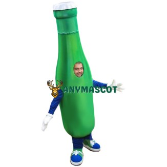 Green Beer Bottle Mascot Costume