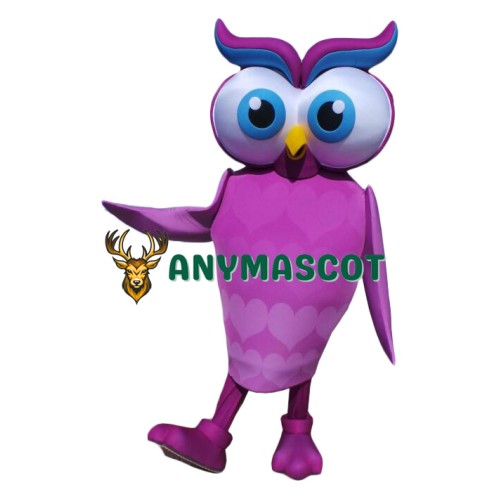 Superb Pink Owl Mascot Costume