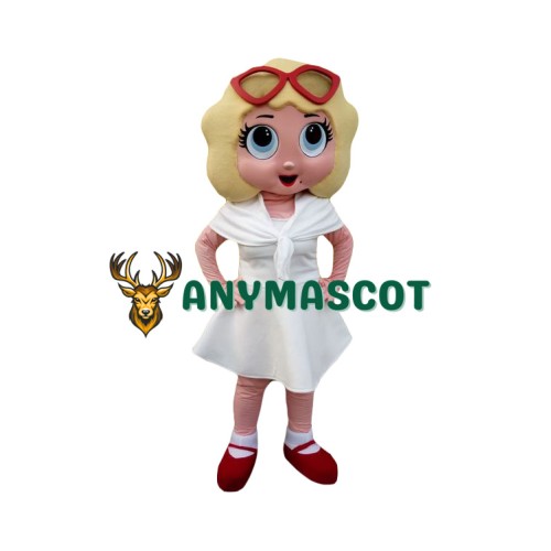 Beautiful Hipster Girl Mascot Costume