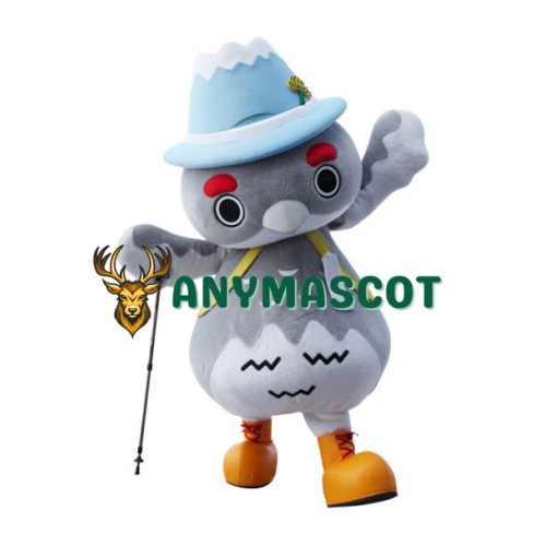 Grey & White Bird Mascot Costume