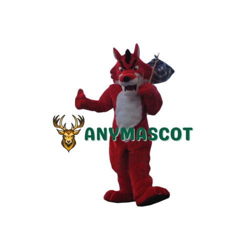 Fierce Red Wolf Mascot Costume