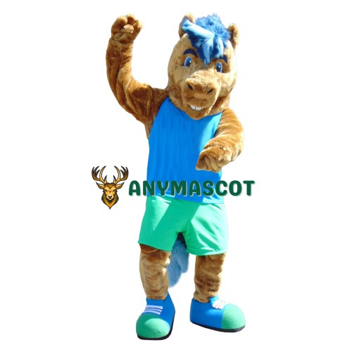 College Power Horse Mascot Costume