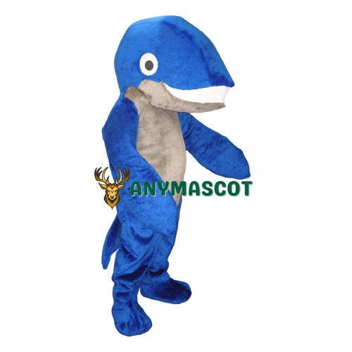 Superb Blue Whale Mascot Costume