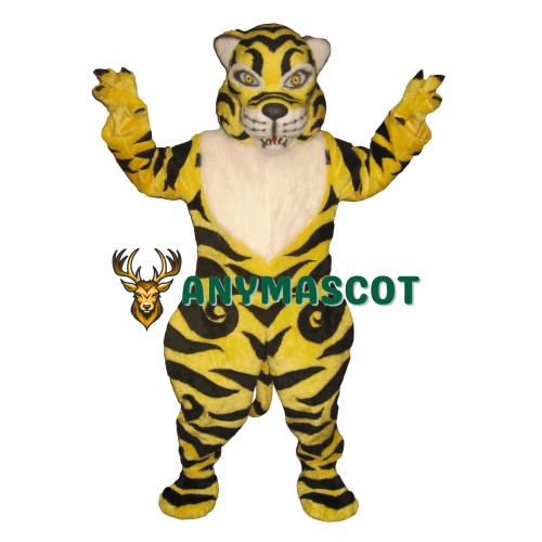 Fierce Lightweight Yellow Tiger Mascot Costume