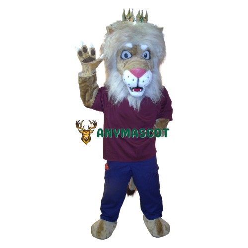 Friendly Lightweight King Lion Mascot Costume