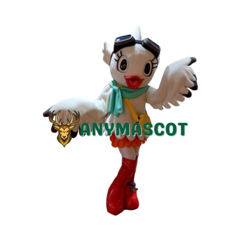 Beautiful White Seabird Mascot Costume