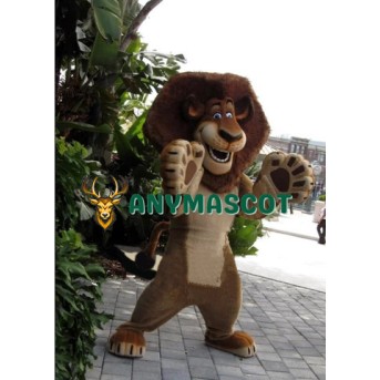 Friendly Madagascar Alex the Lion Mascot Costume