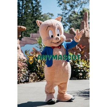 Superb Porky Pig Mascot Costume