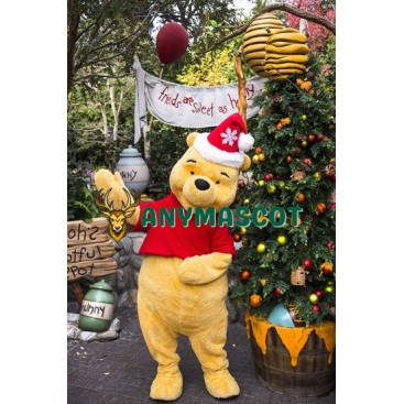 Lovely Christmas Winnie the Pooh Mascot Costume