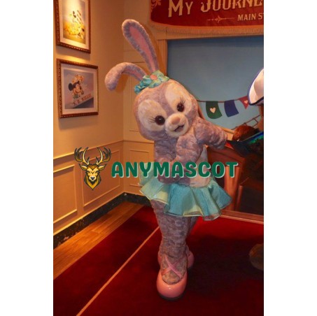 Superb Dancing Grey Rabbit Mascot Costume
