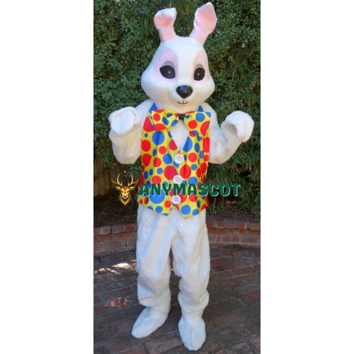 Friendly Realistic Easter Bunny Mascot Costume