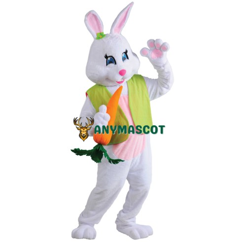 Friendly Easter Rabbit Bunny Mascot Costume