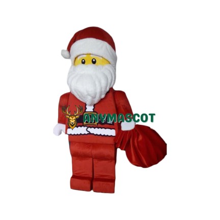 Lego Santa Claus Mascot Costume for Christmas