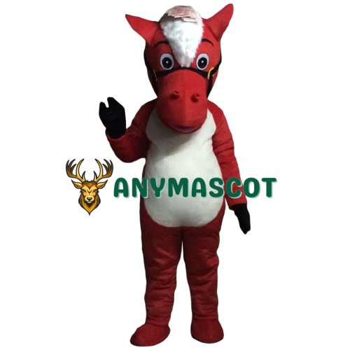 Affordable Red Horse Mascot Costume