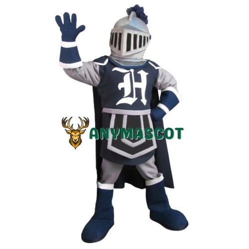 Friendly Lightweight  Blue Knight Mascot Costume