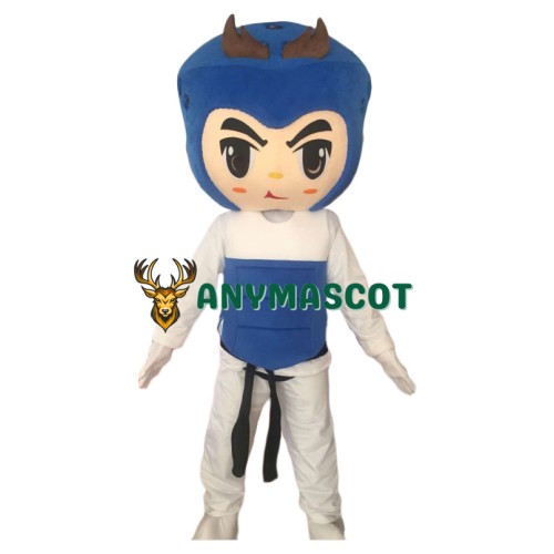 Superb Taekwondo Boy Mascot Costume
