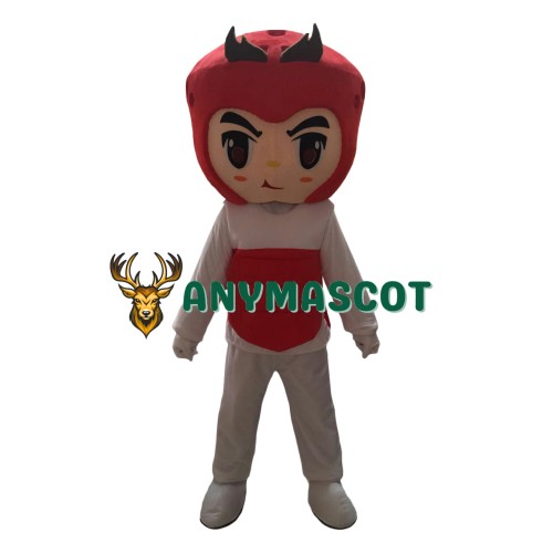 Superb Taekwondo Boy Mascot Costume