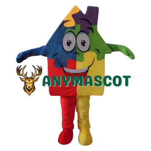 Building Block House Mascot Costume