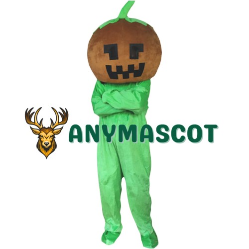 Affordable Green Pumpkin Mascot Costume