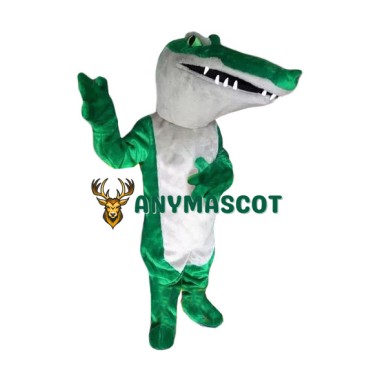 Green Deluxe Crocodile Mascot Costume
