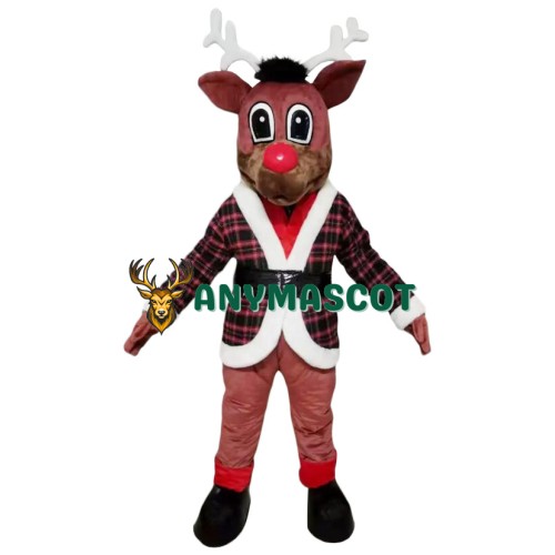 Christmas Deer Reindeer Mascot Costume