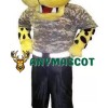 Yellow Lightweight Leopard Mascot Costume