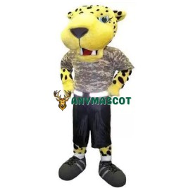 Yellow Lightweight Leopard Mascot Costume