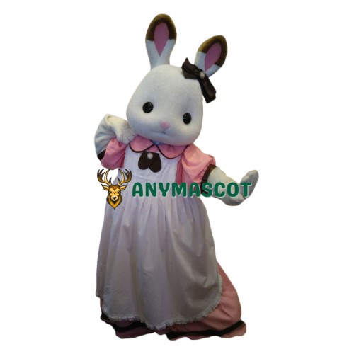 White Deluxe Rabbit Mascot Costume