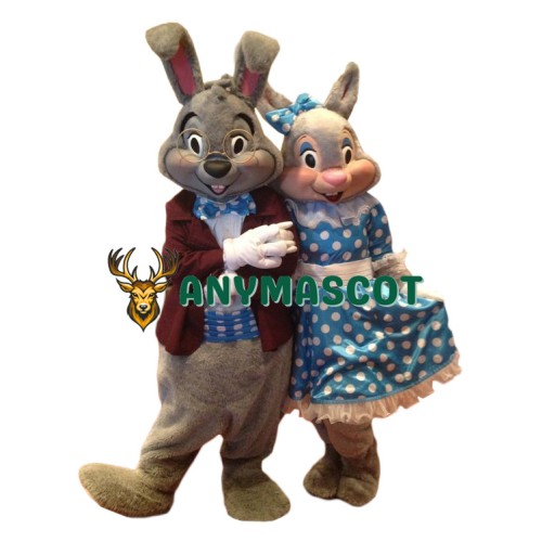 Mayor Clayton & Ms. Berry Rabbit Mascot Costume